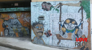 grafite, leme, chapeu magueira, rio, de janeiro,brasil