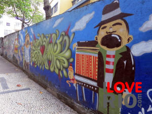 grafite, copacabana, rio, de janeiro, brasil