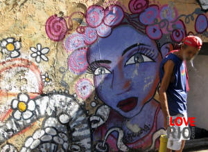 grafite, centro lapa, rio, de janeiro, brasil
